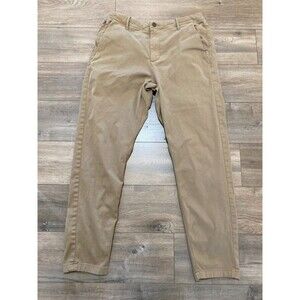 DU/ER Jogger T2X Athletic Taper Mens 33x30 Elastic Waist Tan Casual Pants